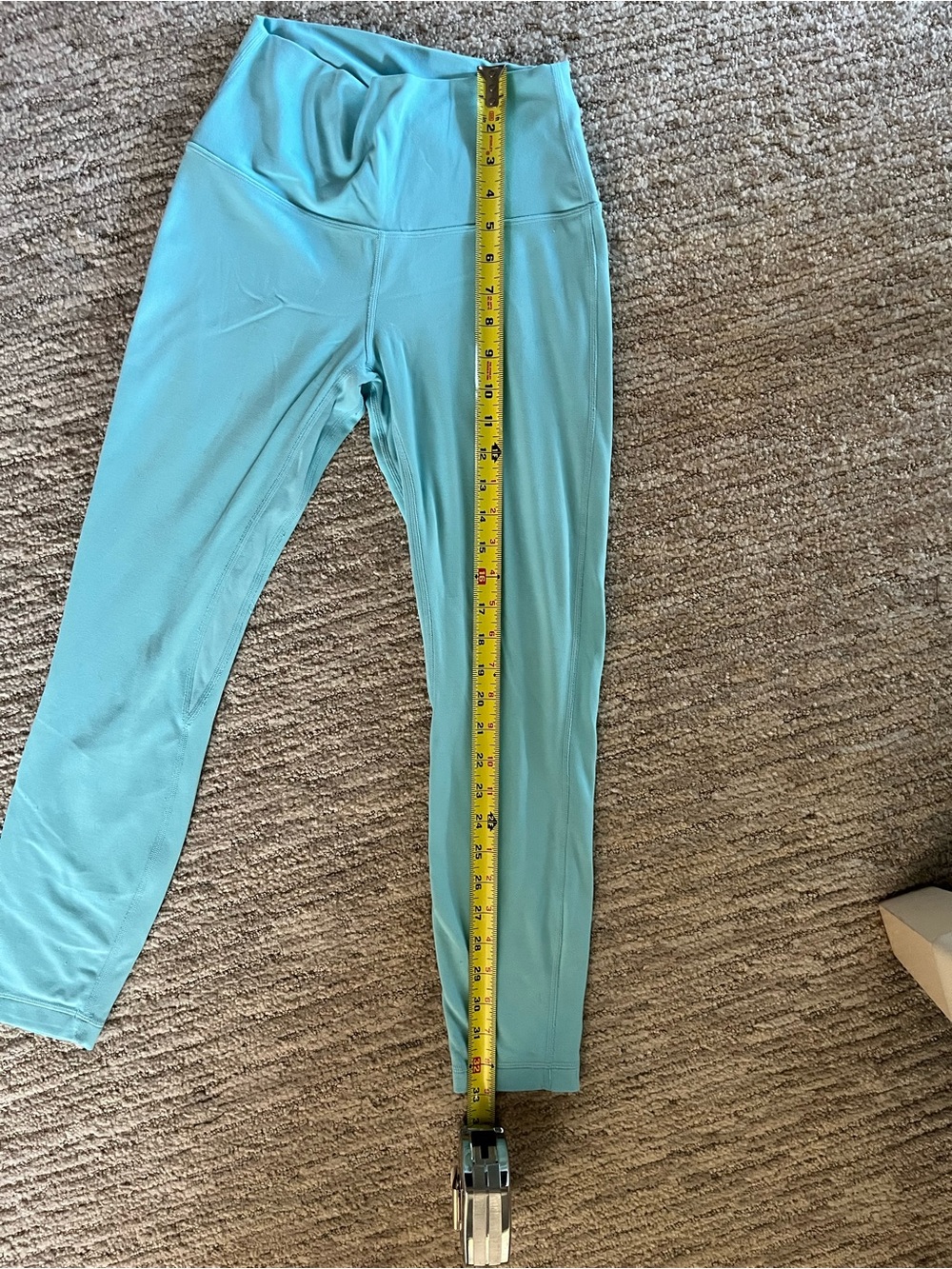 Lululemon Wunder Train High Rise Leggings Cyan Blue Size 6 - Picture 5 of 5